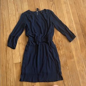 H&M Blue Long Sleeve Dress